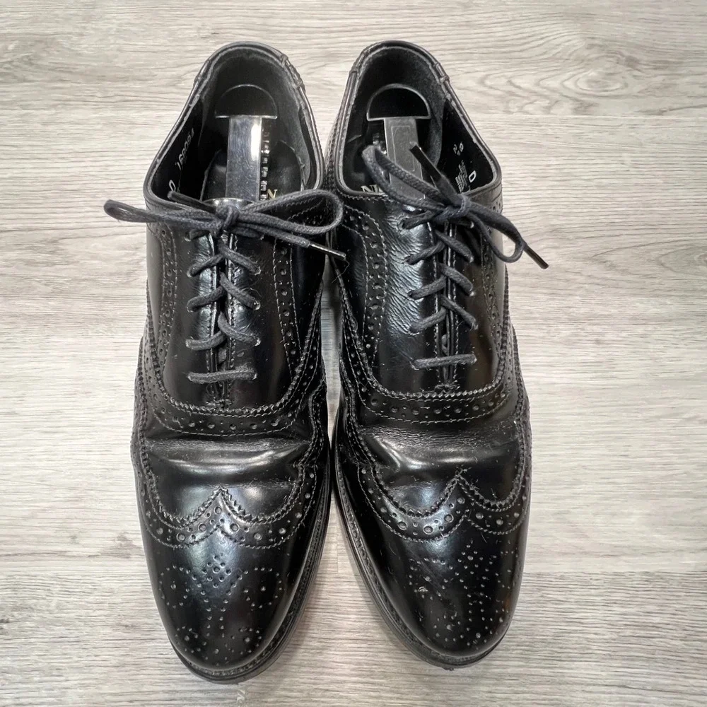 Nunn Bush Black Leather Wingtip‎ Brogue Oxford Dress Shoes Mens Size 8D